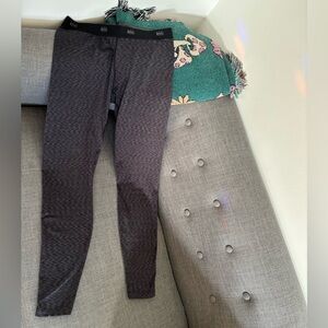 REI base layer bottoms/tights black/grey, Women's Medium